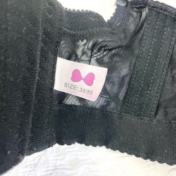 BUY 1 GET 1 FREE 38c lace black wide back smoothing comfortable bra full coverag - Picture 6 of 11